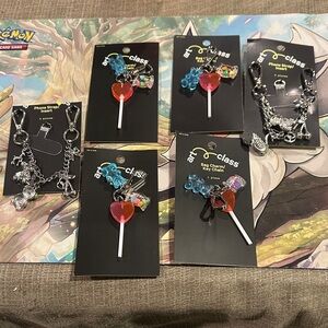 Art Class Cherry Lollipop phone charm Set